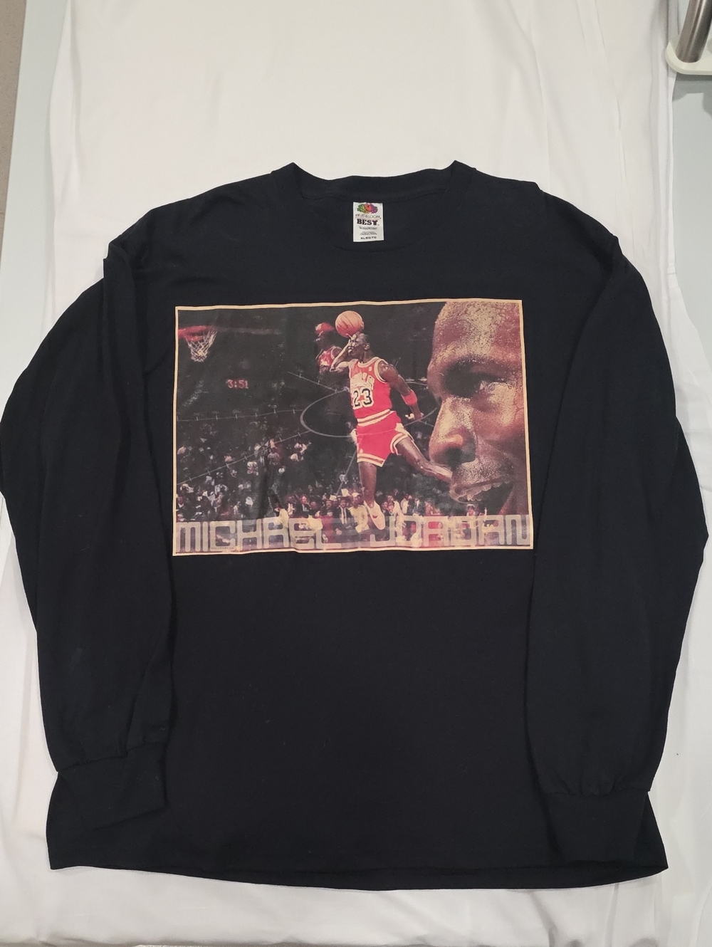 Black Long-Sleeve Michael Jordan Graphic Tee Size XL